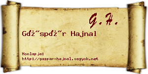 Gáspár Hajnal névjegykártya