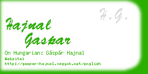 hajnal gaspar business card