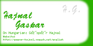 hajnal gaspar business card